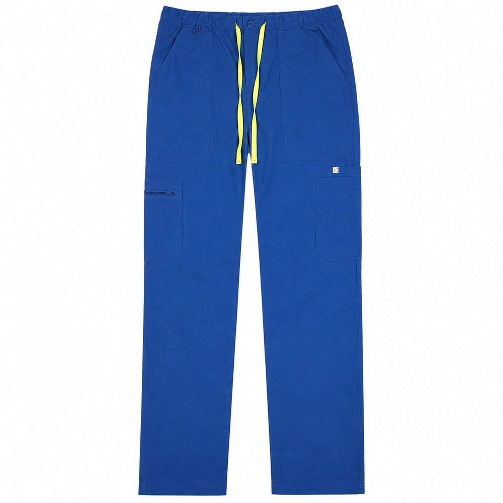 FIGS Cairo Scrub Pants Men Small Royal Blue Neon Cargo Medical Technical Uniform